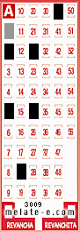 Volante ganador del sorteo 3009 de Melate