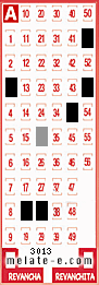Volante ganador del sorteo 3013 de Melate
