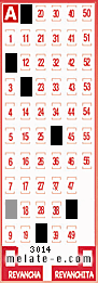 Volante ganador del sorteo 3014 de Melate