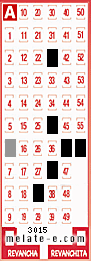 Volante ganador del sorteo 3015 de Melate