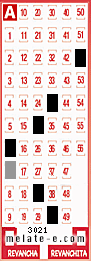 Volante ganador del sorteo 3021 de Melate