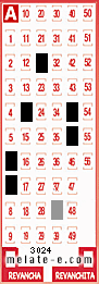 Volante ganador del sorteo 3024 de Melate