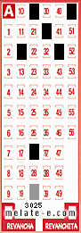 Volante ganador del sorteo 3025 de Melate