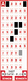Volante ganador del sorteo 3027 de Melate
