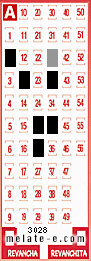 Volante ganador del sorteo 3028 de Melate