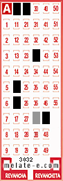 Volante ganador del sorteo 3032 de Melate
