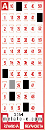 Volante ganador del sorteo 3064 de Melate