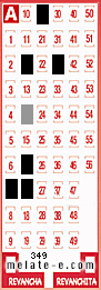 Volante ganador del sorteo 349 de Melate