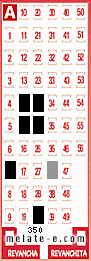 Volante ganador del sorteo 350 de Melate
