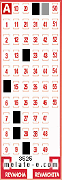 Volante ganador del sorteo 3525 de Melate