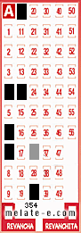 Volante ganador del sorteo 354 de Melate