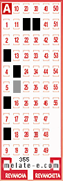Volante ganador del sorteo 355 de Melate