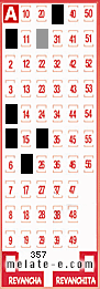 Volante ganador del sorteo 357 de Melate