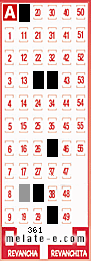 Volante ganador del sorteo 361 de Melate