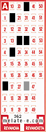Volante ganador del sorteo 362 de Melate