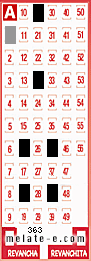 Volante ganador del sorteo 363 de Melate