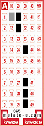 Volante ganador del sorteo 365 de Melate