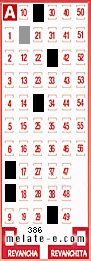 Volante ganador del sorteo 386 de Melate