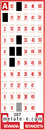 Volante ganador del sorteo 387 de Melate