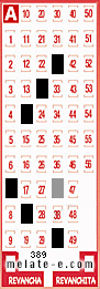 Volante ganador del sorteo 389 de Melate