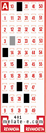 Volante ganador del sorteo 401 de Melate