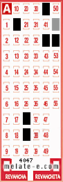 Volante ganador del sorteo 4047 de Melate