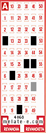 Volante ganador del sorteo de Melate con fecha del miércoles  11 de junio de 2025