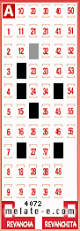 Volante ganador del sorteo 4072 de Melate