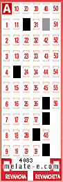 Volante ganador del sorteo 4083 de Melate