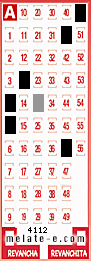 Volante ganador del sorteo 4112 de Melate