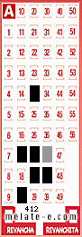 Volante ganador del sorteo 412 de Melate