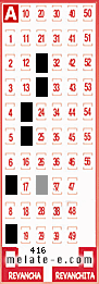Volante ganador del sorteo 416 de Melate