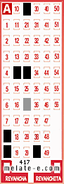 Volante ganador del sorteo 417 de Melate