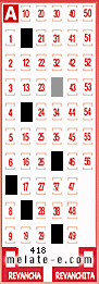 Volante ganador del sorteo 418 de Melate