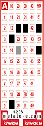 Volante ganador del sorteo 4208 de Melate