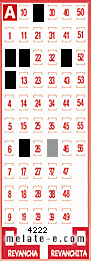Volante ganador del sorteo 4222 de Melate