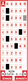 Volante ganador del sorteo 4234 de Melate