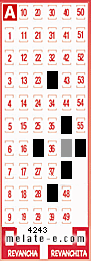 Volante ganador del sorteo 4243 de Melate