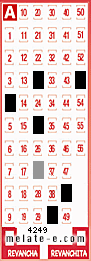 Volante ganador del sorteo 4249 de Melate