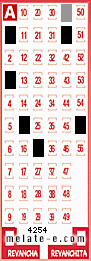 Volante ganador del sorteo 4254 de Melate