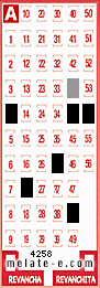 Volante ganador del sorteo 4258 de Melate