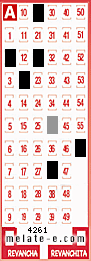 Volante ganador del sorteo 4261 de Melate