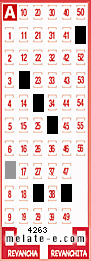 Volante ganador del sorteo 4263 de Melate