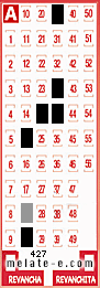 Volante ganador del sorteo 427 de Melate