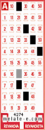 Volante ganador del sorteo 4274 de Melate