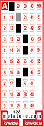 Volante ganador del sorteo 428 de Melate
