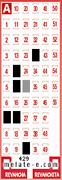 Volante ganador del sorteo 429 de Melate
