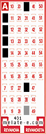 Volante ganador del sorteo 431 de Melate