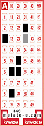 Volante ganador del sorteo 443 de Melate