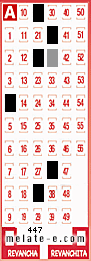 Volante ganador del sorteo 447 de Melate